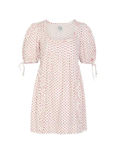 polka-dot ruffled mini dress by DAMSON MADDER