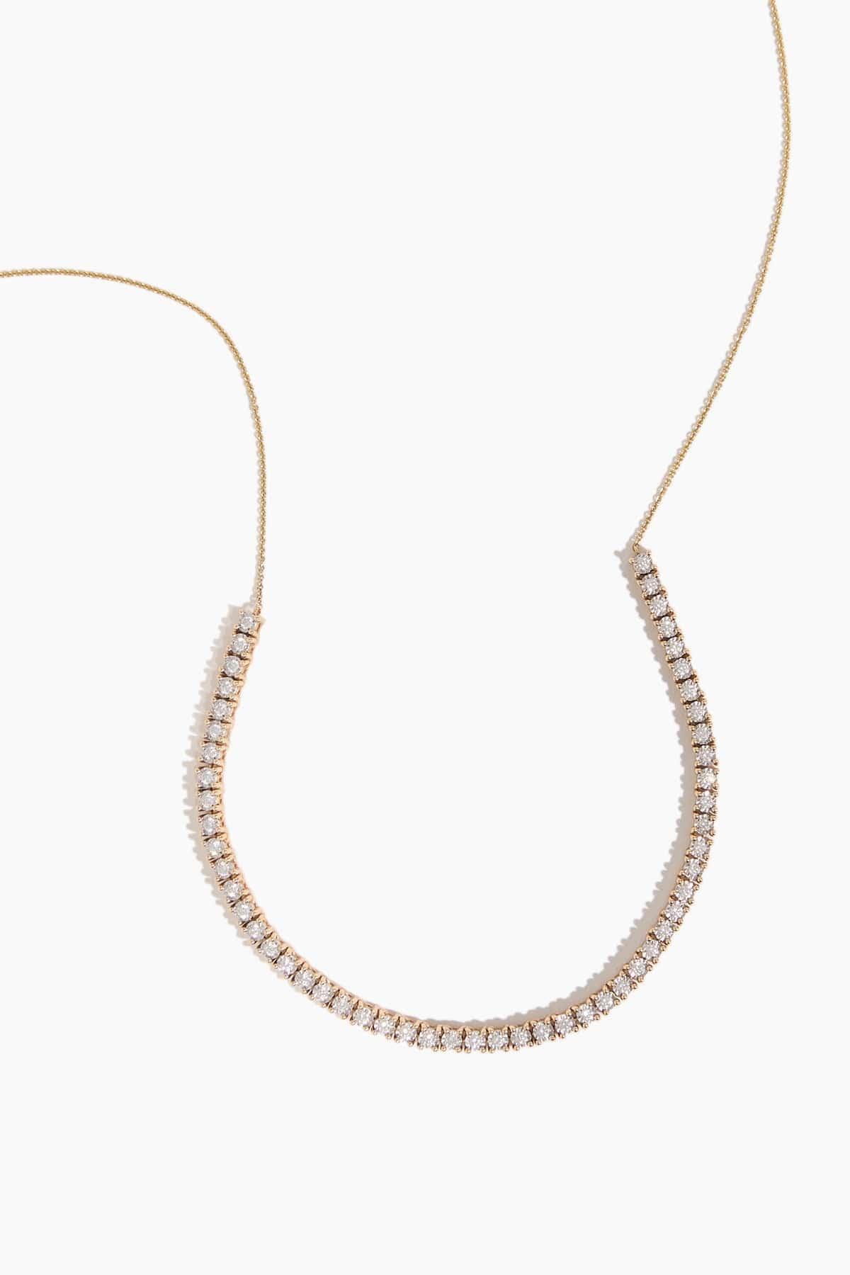 Ava Bea Tennis Necklace 14/16" in 14k Yellow Gold by DANA REBECCA