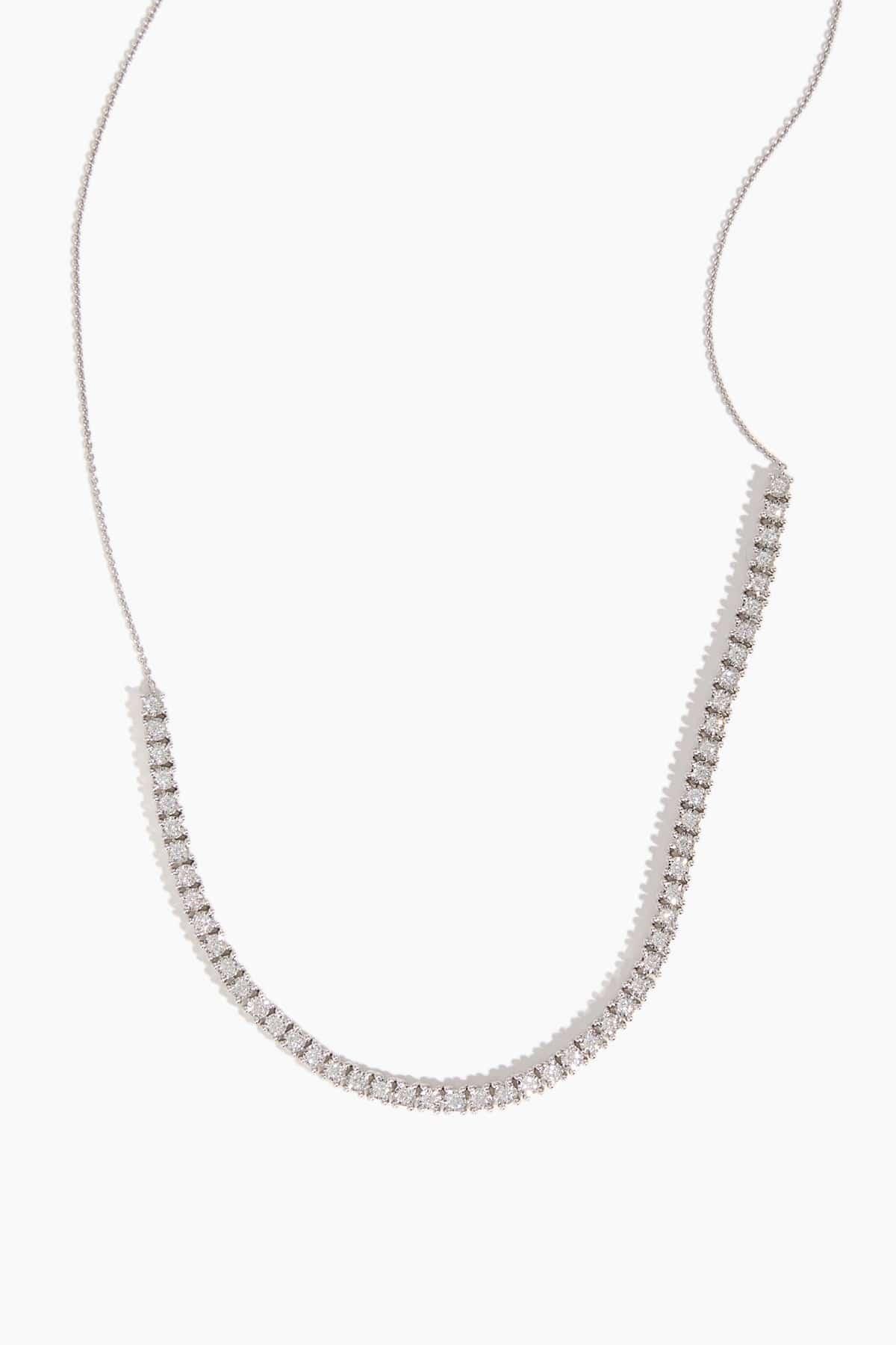 Ava Bea Tennis Necklace 16/18" in 14k White Gold by DANA REBECCA