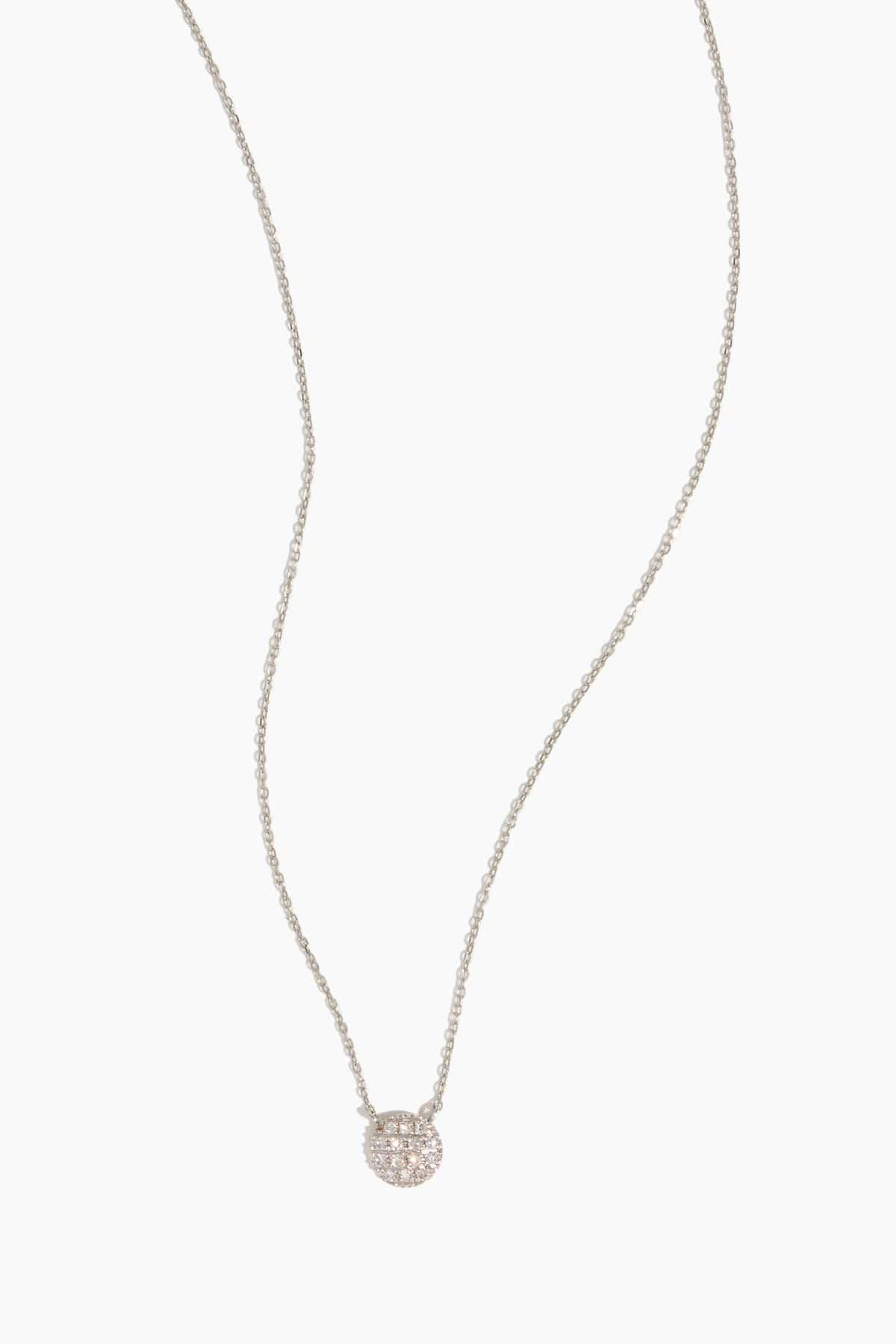 Lauren Joy Mini Disc Necklace in 14k White Gold by DANA REBECCA Lauren Joy Mini Disc Necklace in 14k White Gold by DANA REBECCA