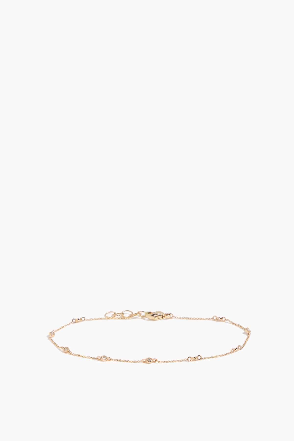 Lulu Jack Single Bezel Bracelet in 14k Yellow Gold by DANA REBECCA