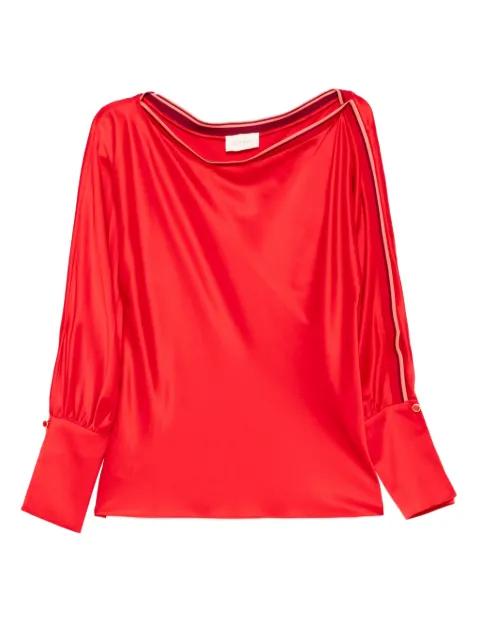 asymmetric-neck top by DANAME