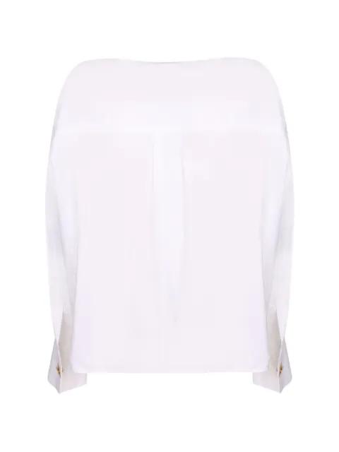 pleated metal-detail blouse by DANAME