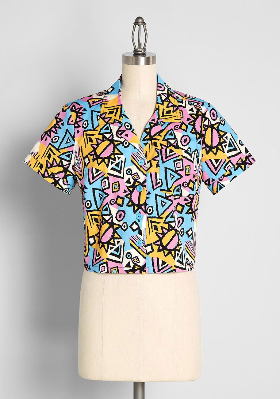 Dangerfield Makes Me Smile Button-Up Top by DANGERFIELD