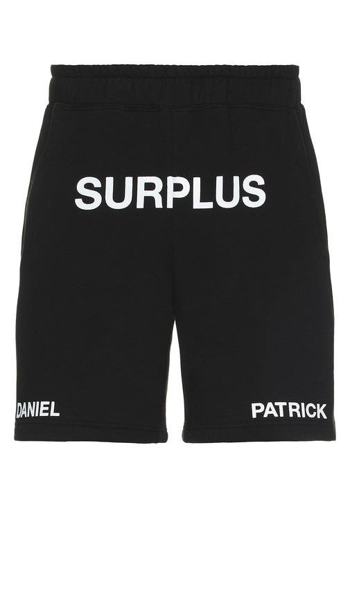 Daniel Patrick Surplus Logo Sweatshorts in Black by DANIEL PATRICK