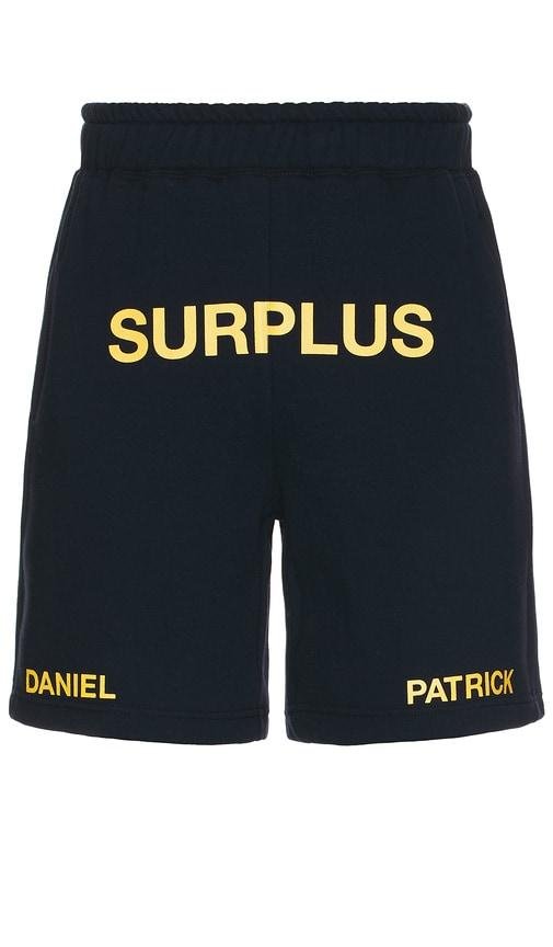 Daniel Patrick Surplus Logo Sweatshorts in Black by DANIEL PATRICK