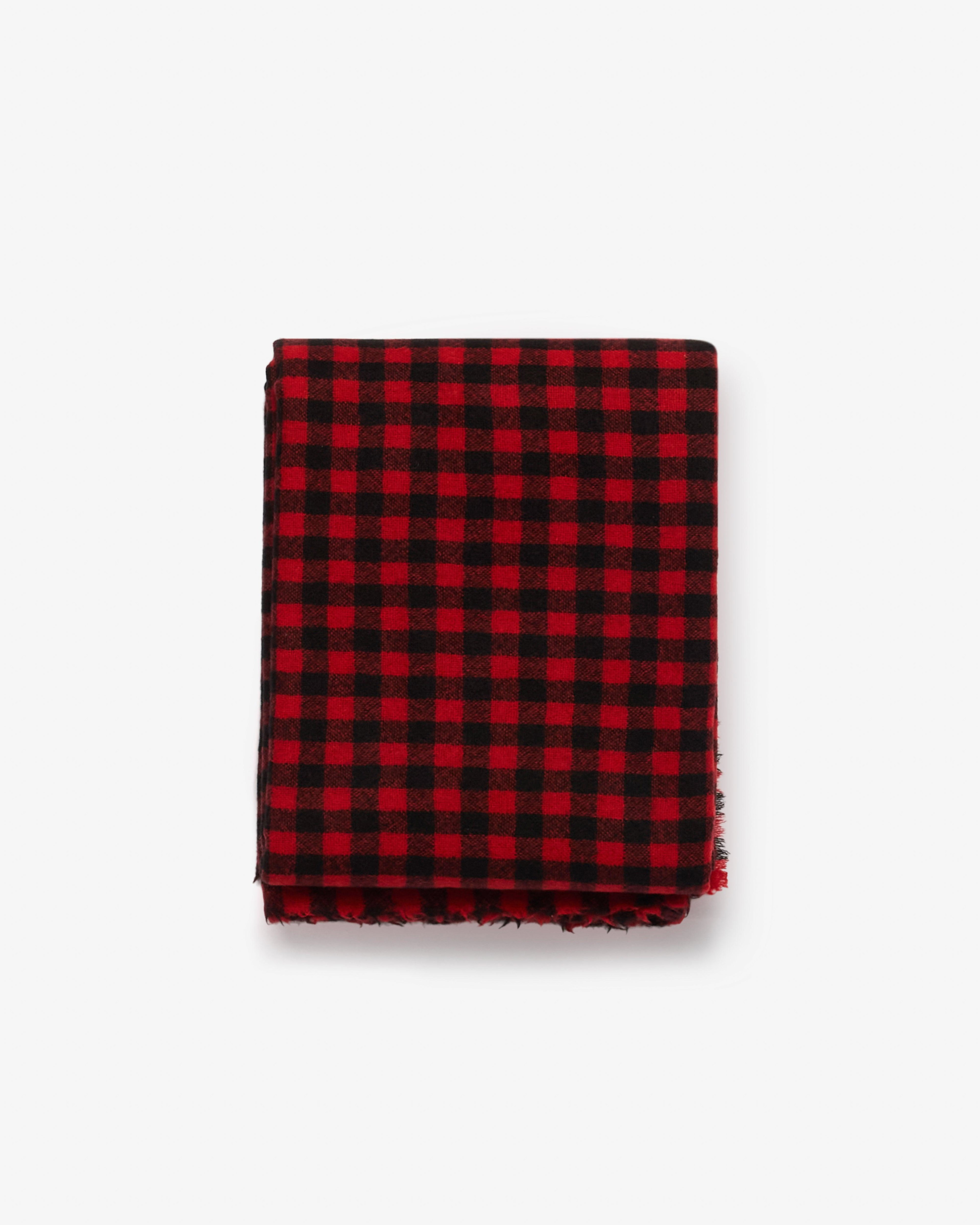 Daniela Gregis - Women's Cashmere Check Shawl - (Red/Black) by DANIELA GREGIS