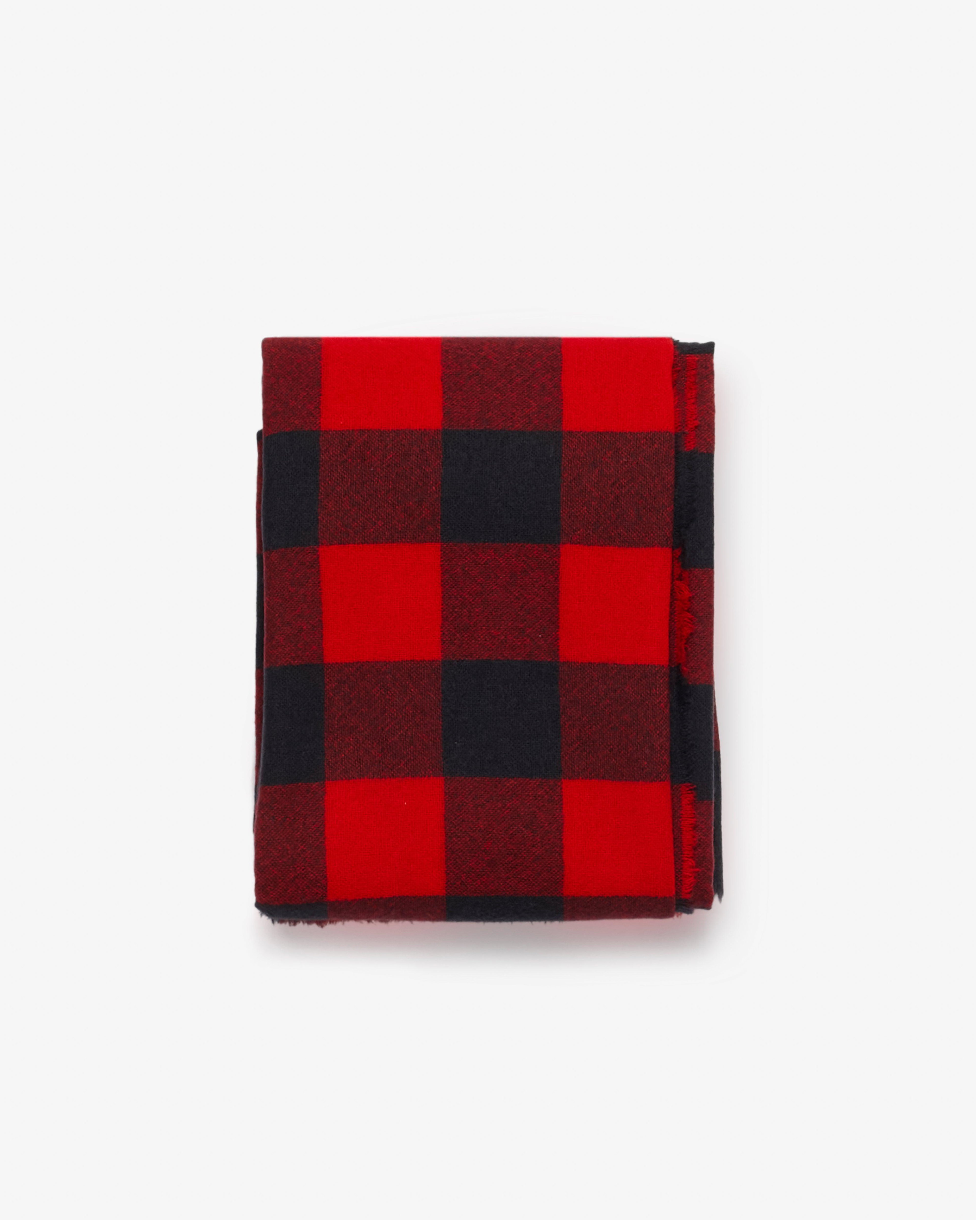 Daniela Gregis - Women's Cashmere Check Shawl - (Red/Black) by DANIELA GREGIS