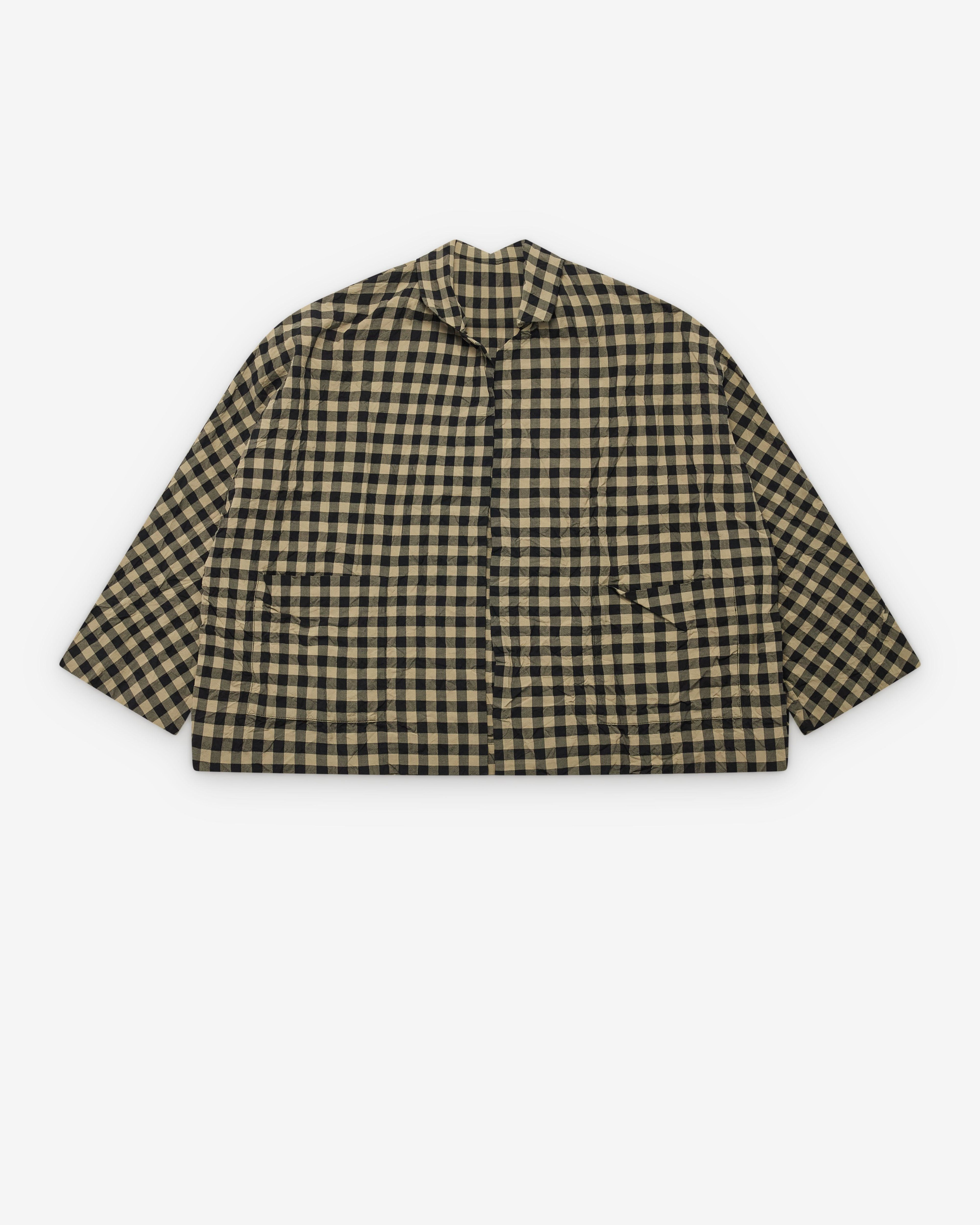 Daniela Gregis - Women's Gingham Jacket - (Natural/Black) by DANIELA GREGIS