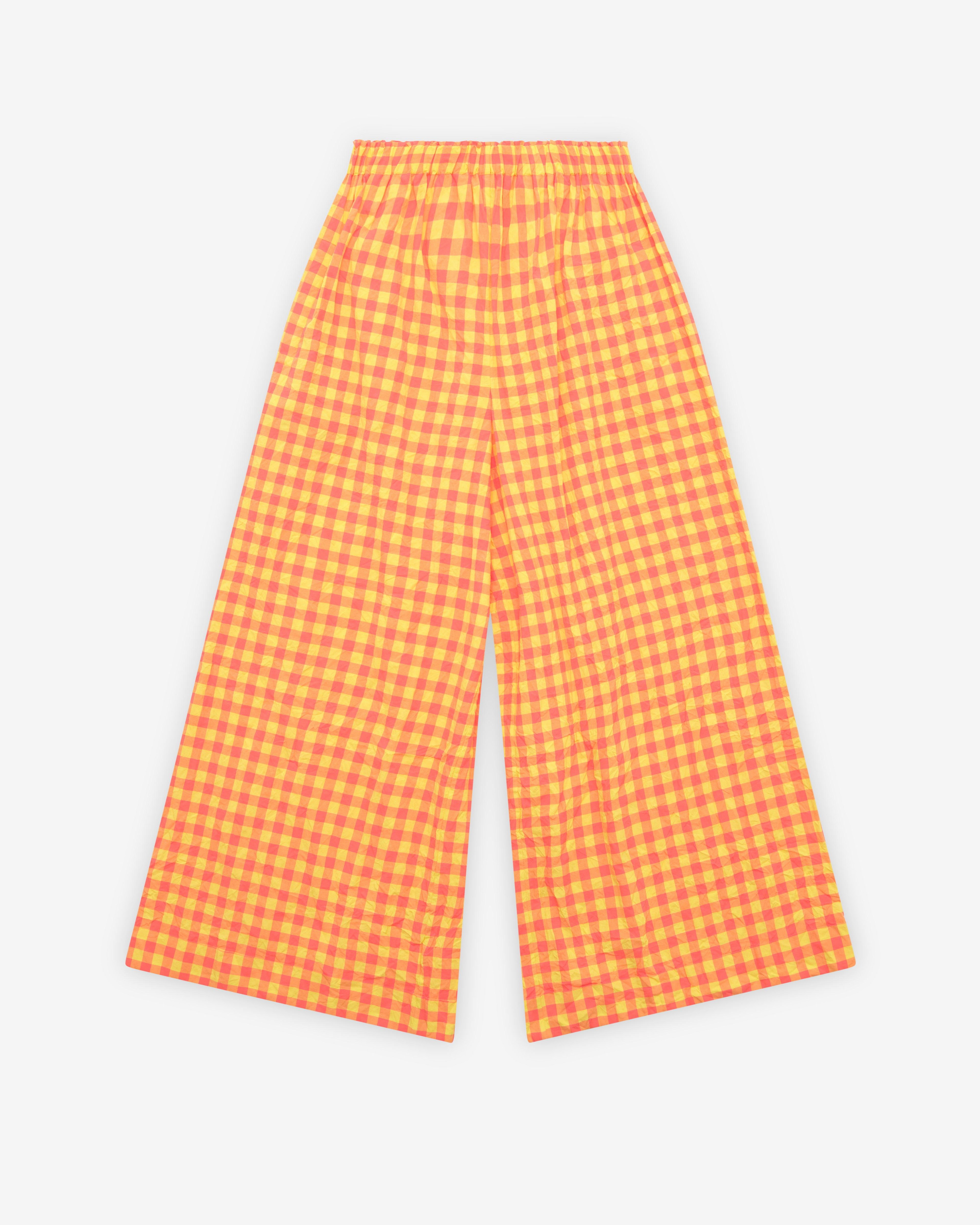 Daniela Gregis - Women's Gingham Trousers - (Pink/Yellow) by DANIELA GREGIS