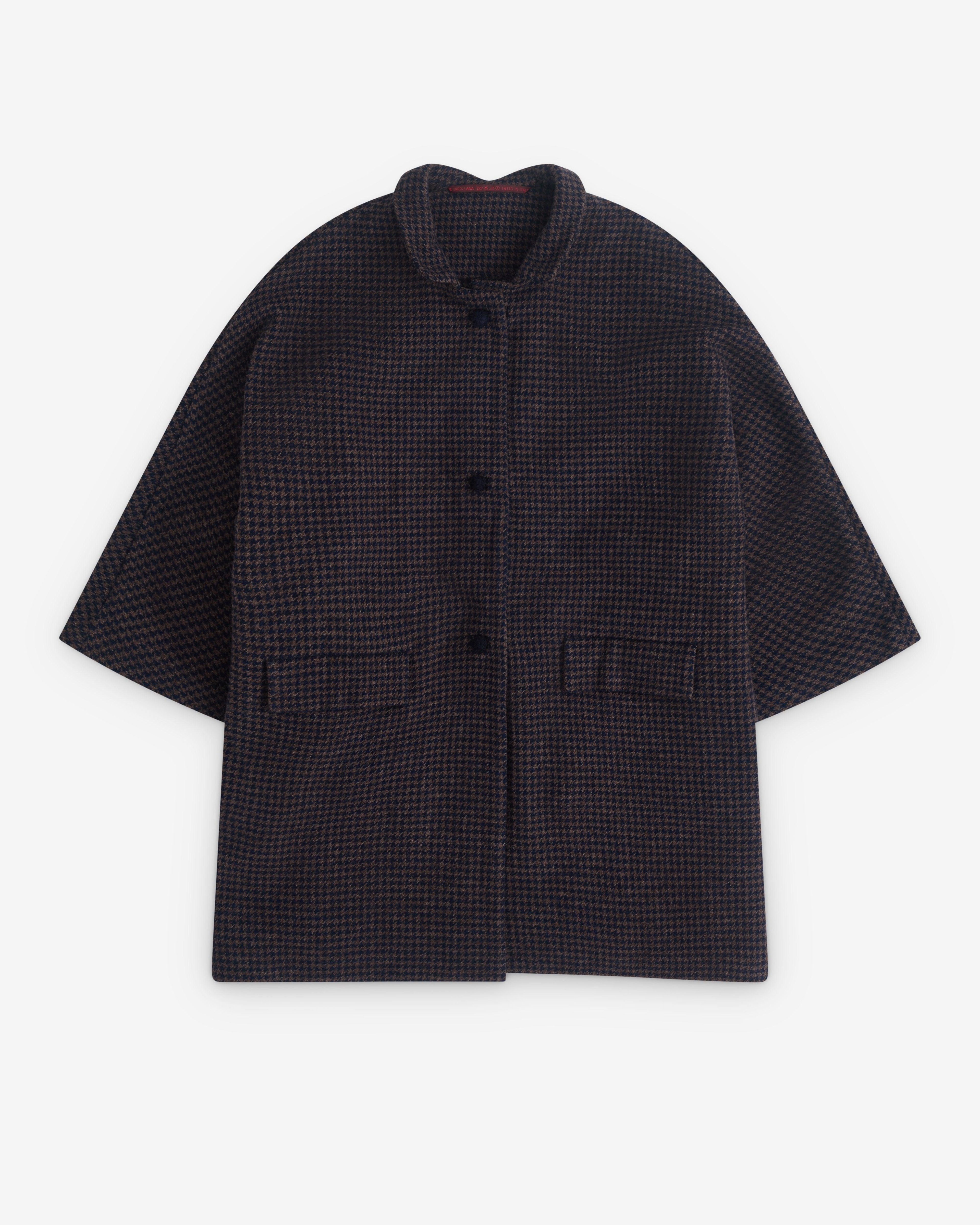 Daniela Gregis - Women’s Houndstooth Coat - (Brown) by DANIELA GREGIS