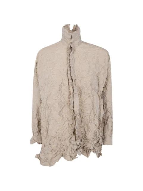 crinkled-finish ruffled shirt by DANIELA GREGIS