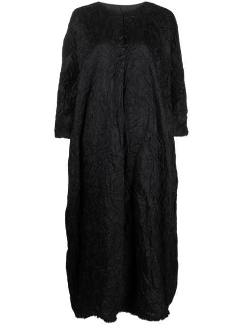 crinkled silk midi dress by DANIELA GREGIS