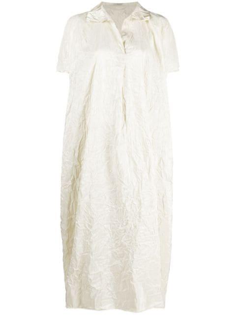 embroidered shirt maxi dress by DANIELA GREGIS