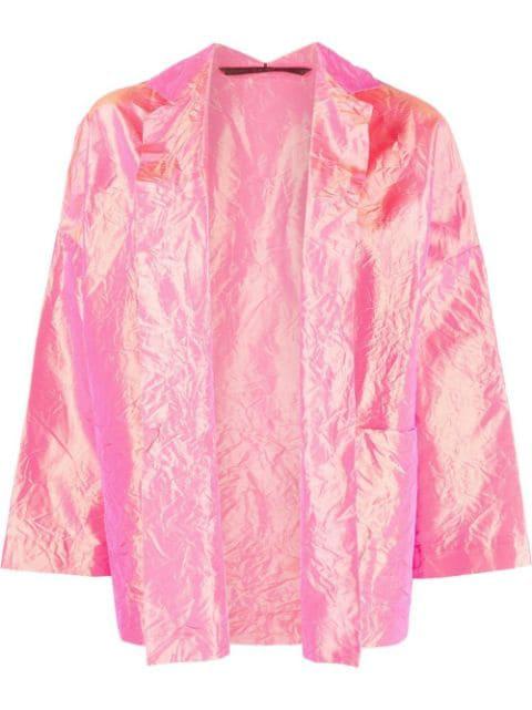 wrinkled-effect silk jacket by DANIELA GREGIS