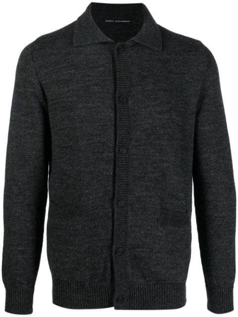 button-front high-neck cardigan by DANIELE ALESSANDRINI