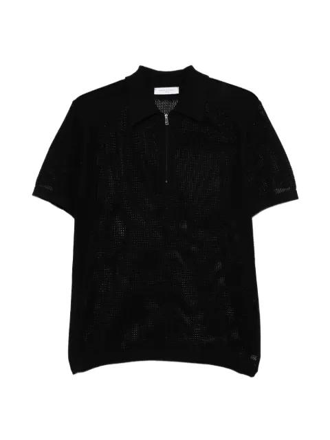 perforated-knit zip-fastening polo shirt by DANIELE FIESOLI