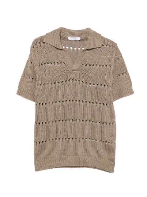 pointelle-knit short-sleeve sweater by DANIELE FIESOLI