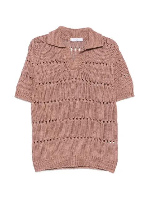 short-sleeve open-knit T-shirt by DANIELE FIESOLI