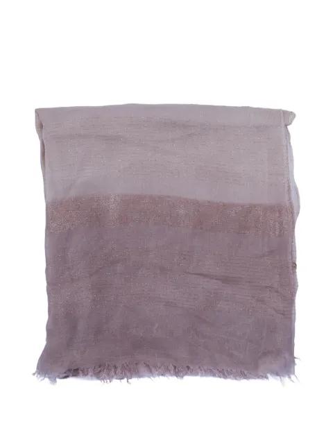 Walton metallic-stripe scarf by D'ANIELLO