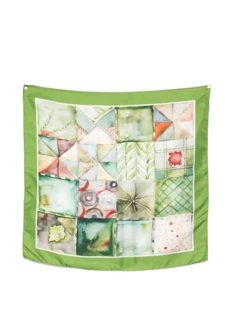 patterned silk scarf by D'ANIELLO