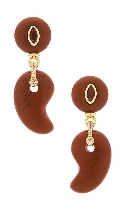 DANNIJO Jasper Earrings in Red by DANNIJO