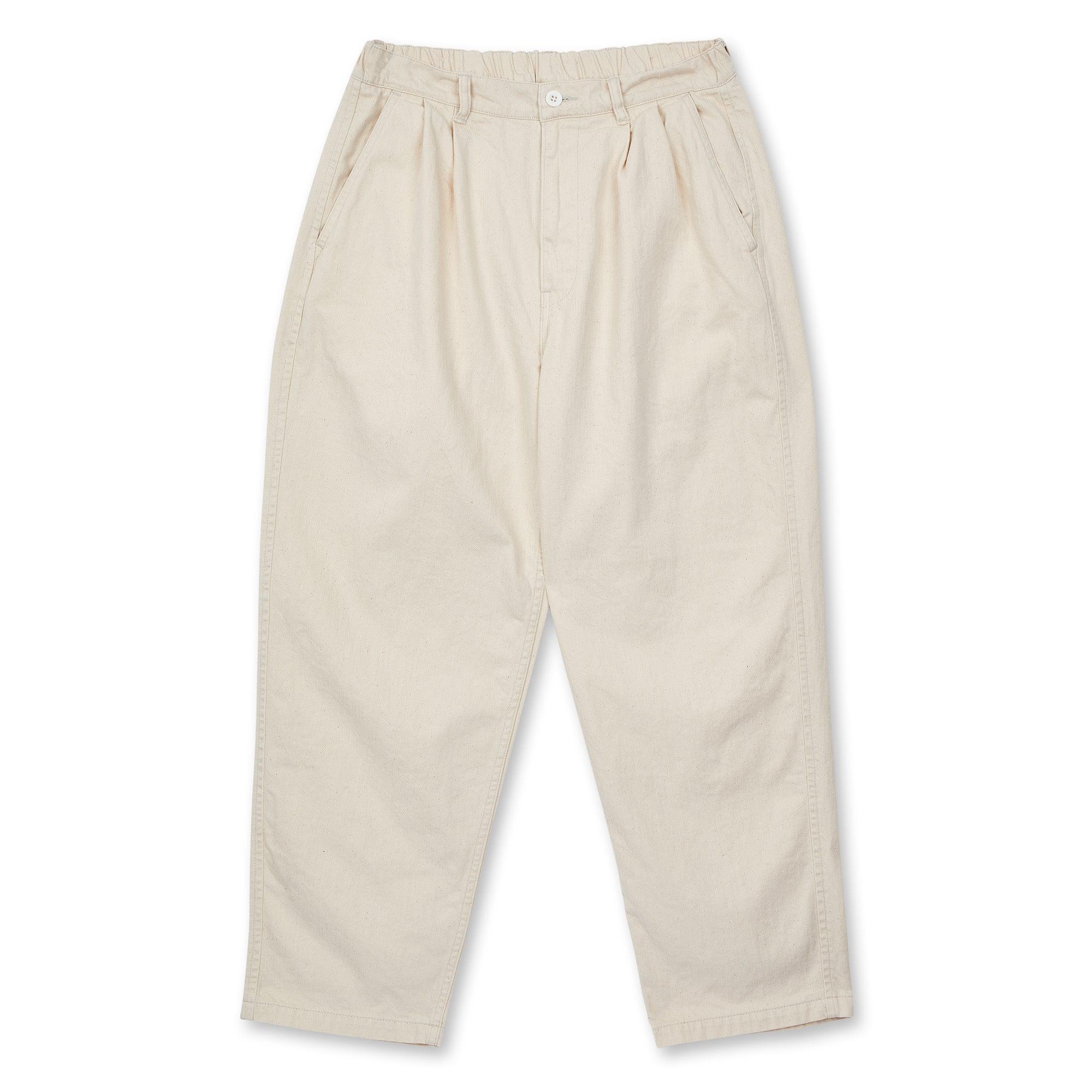 Danton - Cotton Twill Easy Pants - (Ecru) by DANTON