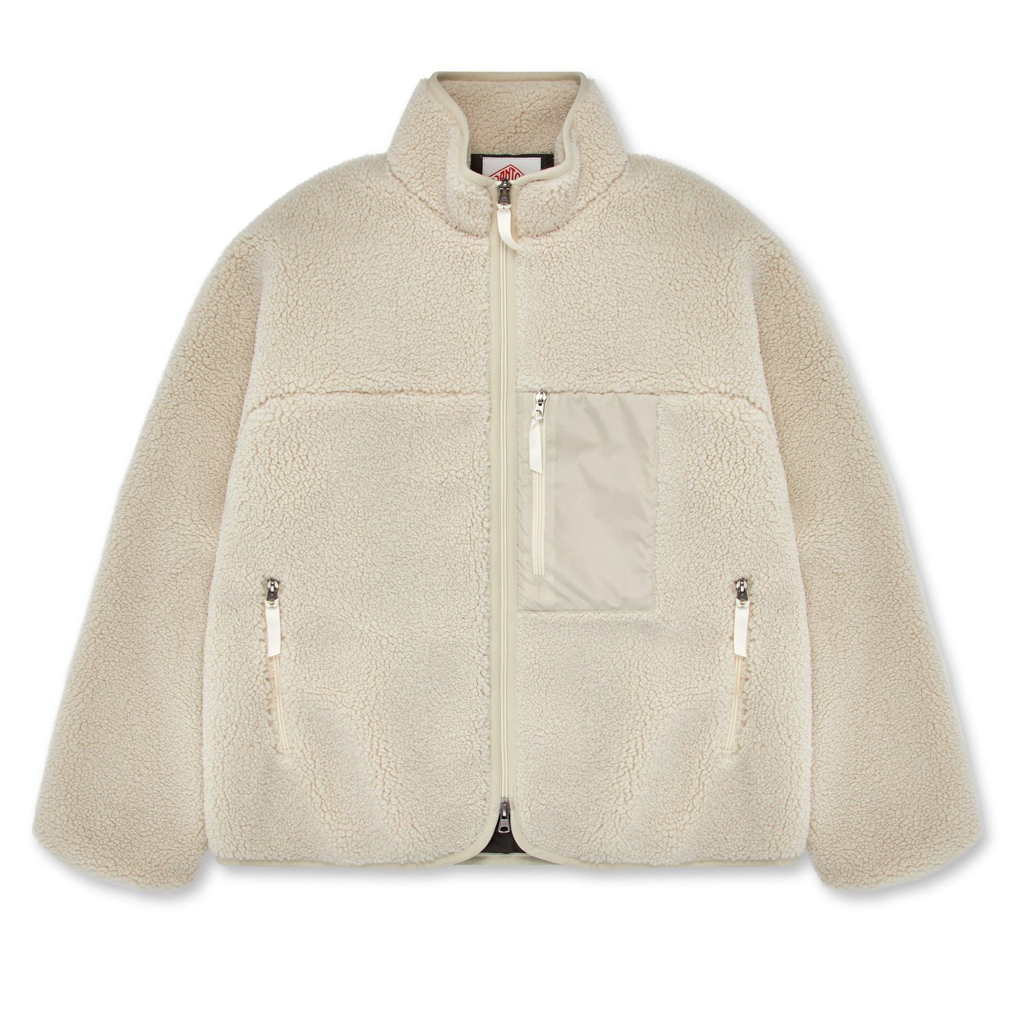 Danton - Insulation Stand Collar Boa Jacket - (Oyster) by DANTON