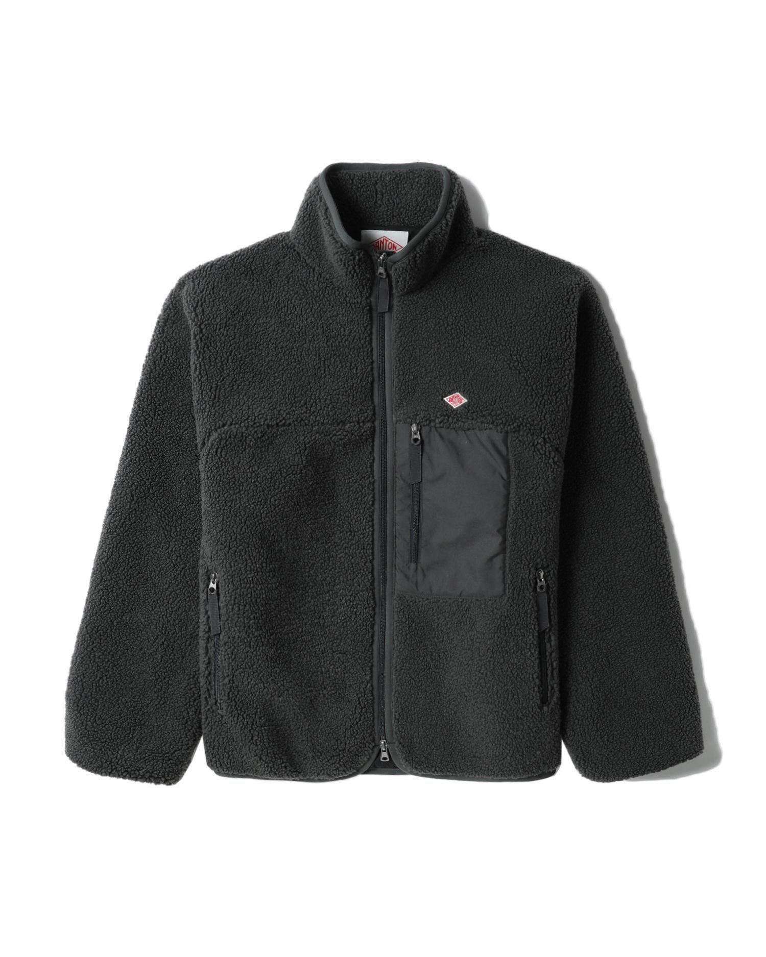 Insulation stand collar boa jacket by DANTON | jellibeans