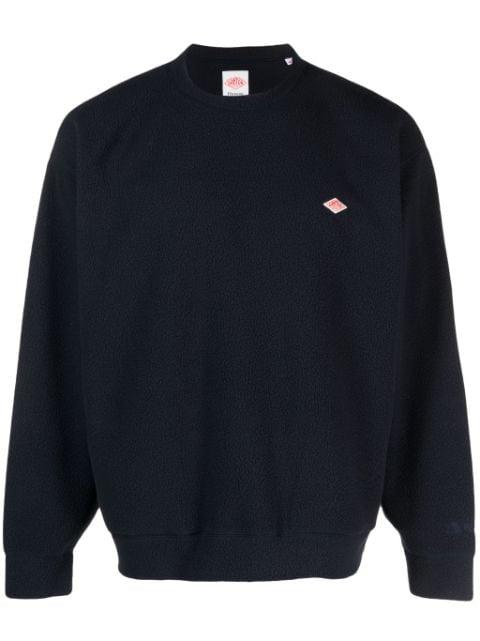 logo-patch fleece sweatshirt by DANTON