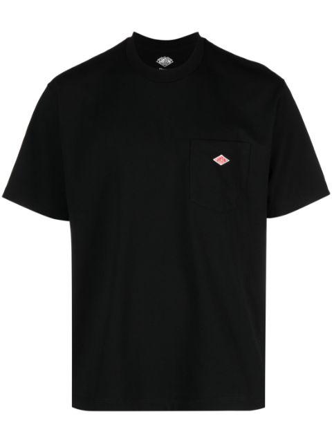 logo-print chest-pocket T-shirt by DANTON