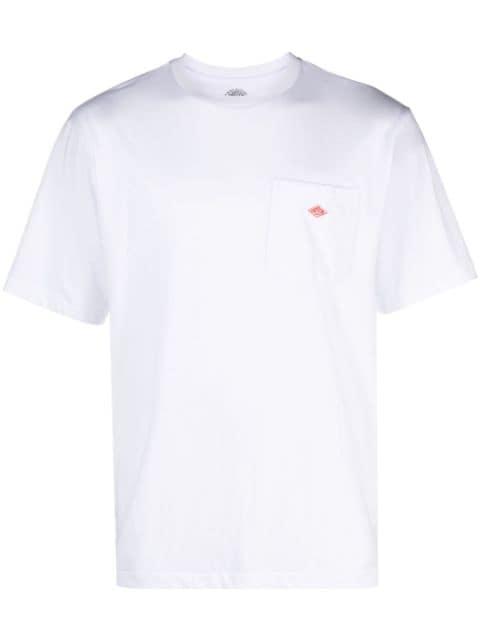 logo-print chest-pocket T-shirt by DANTON