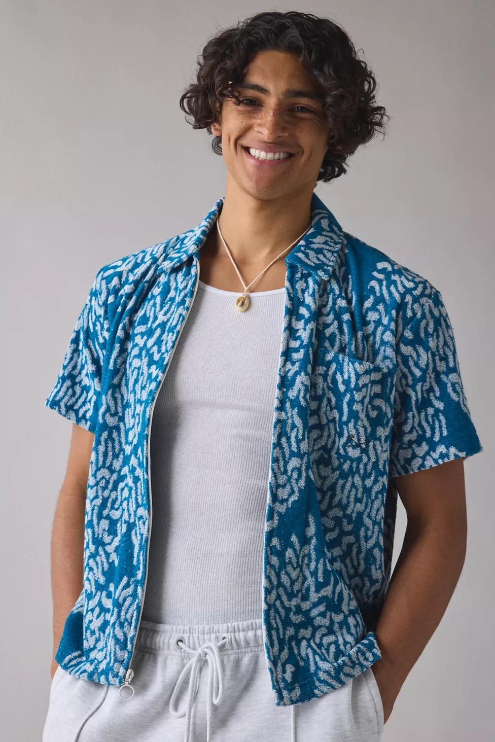 Dark Seas Mitch Terrycloth Zip Shirt by DARK SEAS
