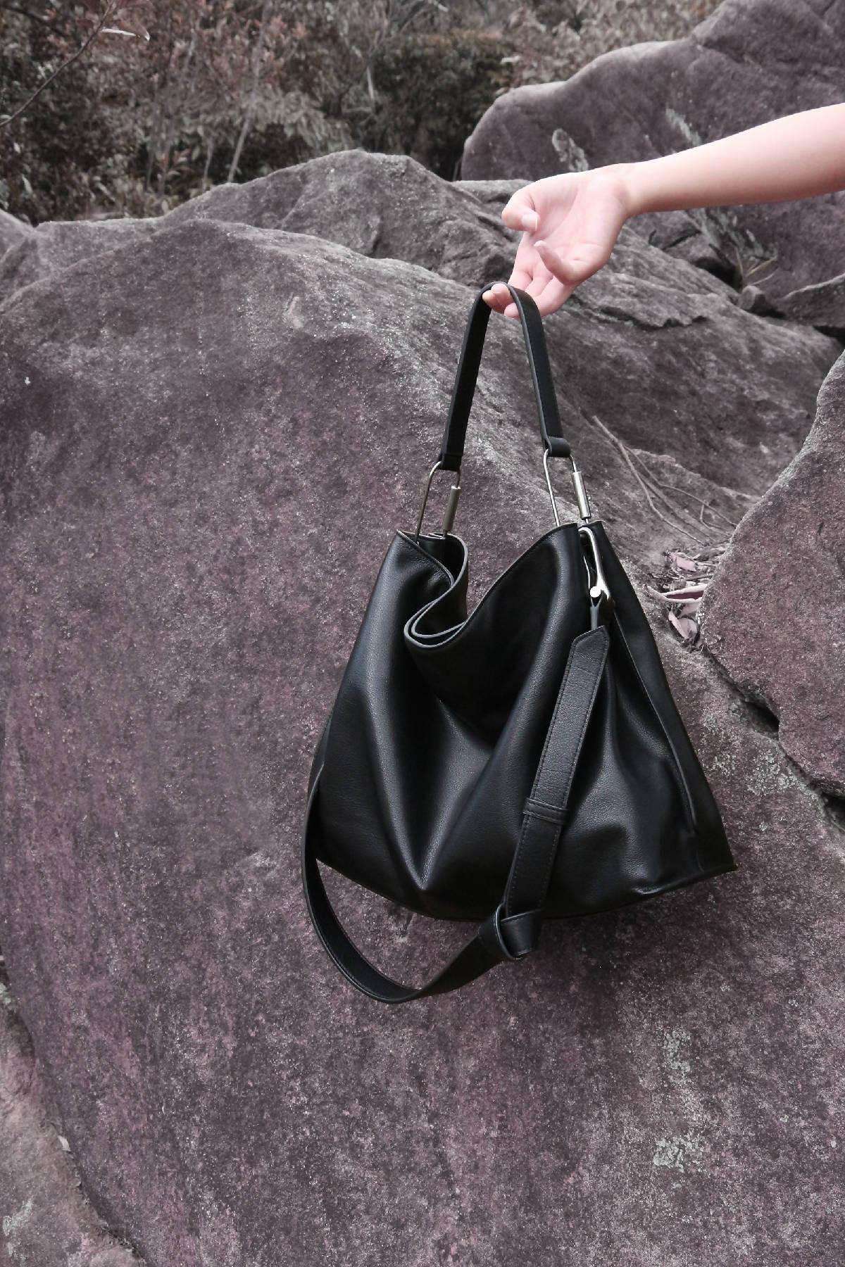 Valley Hobo Bag Nappa by DARKER THAN BLACK BAGS