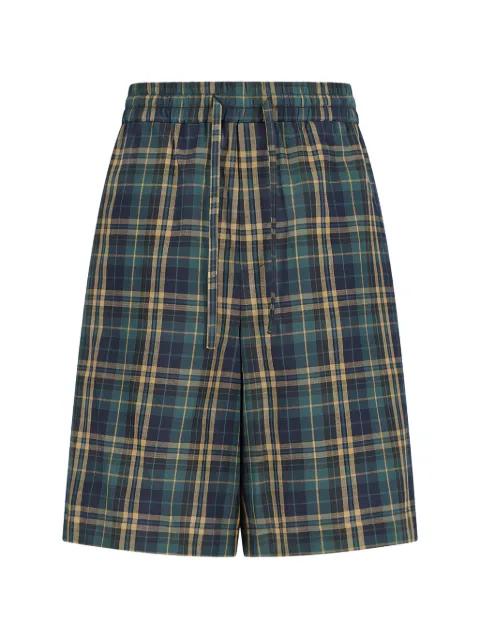 Brad japanese-check shorts by DARKPARK