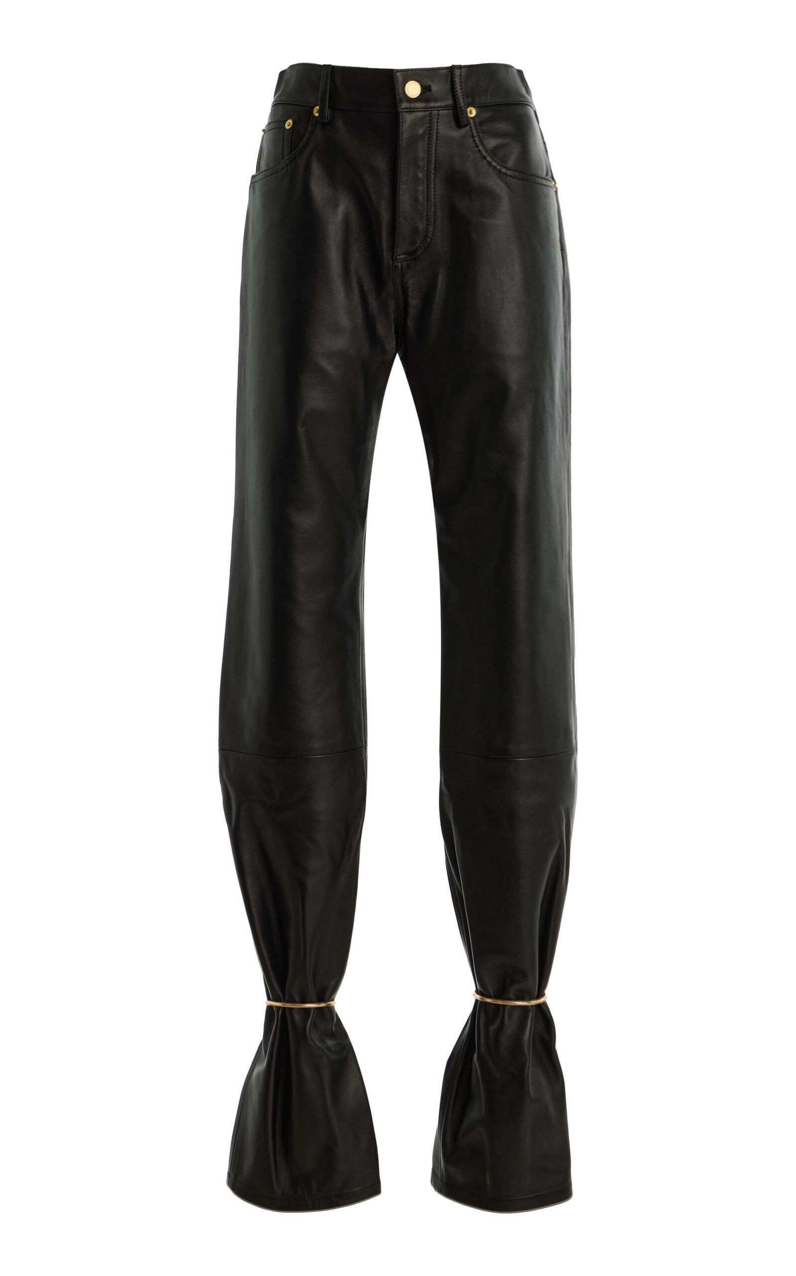DARKPARK Marion Cuffed Plonge-Leather Straight-Leg Pants - Moda Operandi by DARKPARK