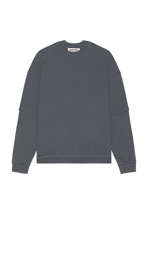 DARKPARK Troy Double Sleeve Tee in Grey by DARKPARK