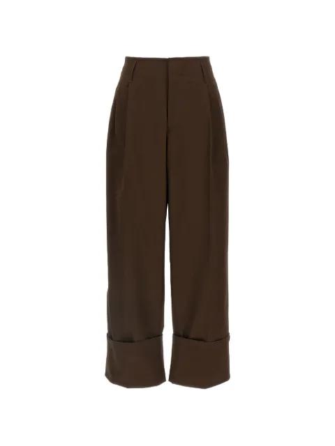 Diana belt-loop turn-up trousers by DARKPARK
