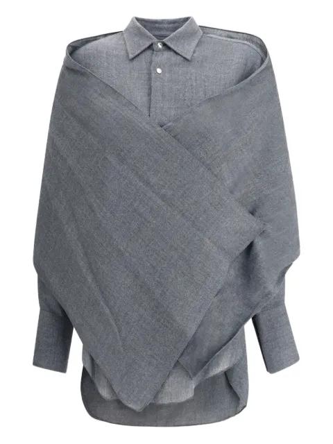 Georgia detachable-scarf shirt by DARKPARK