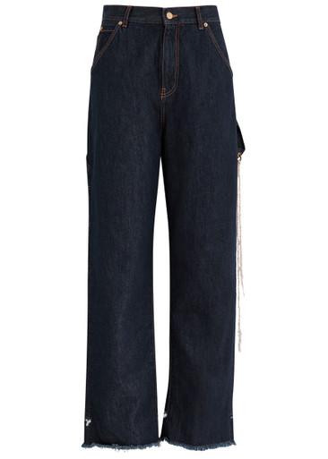 Lisa pearl-embellished straight-leg jeans by DARKPARK Lisa pearl-embellished straight-leg jeans by DARKPARK