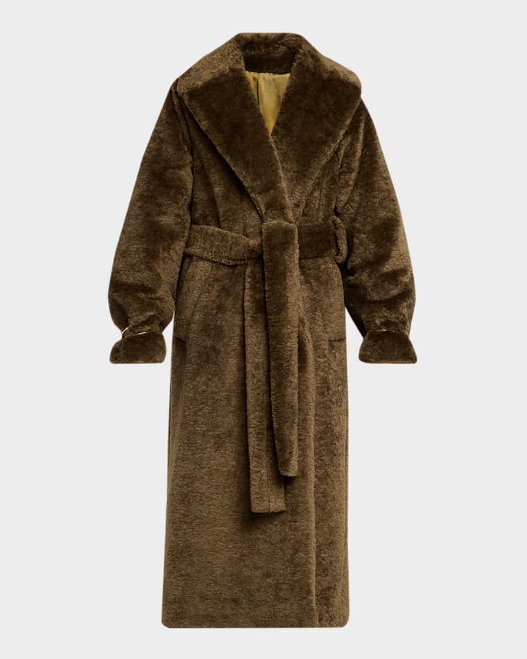 Madison Faux Fur Trench Coat by DARKPARK
