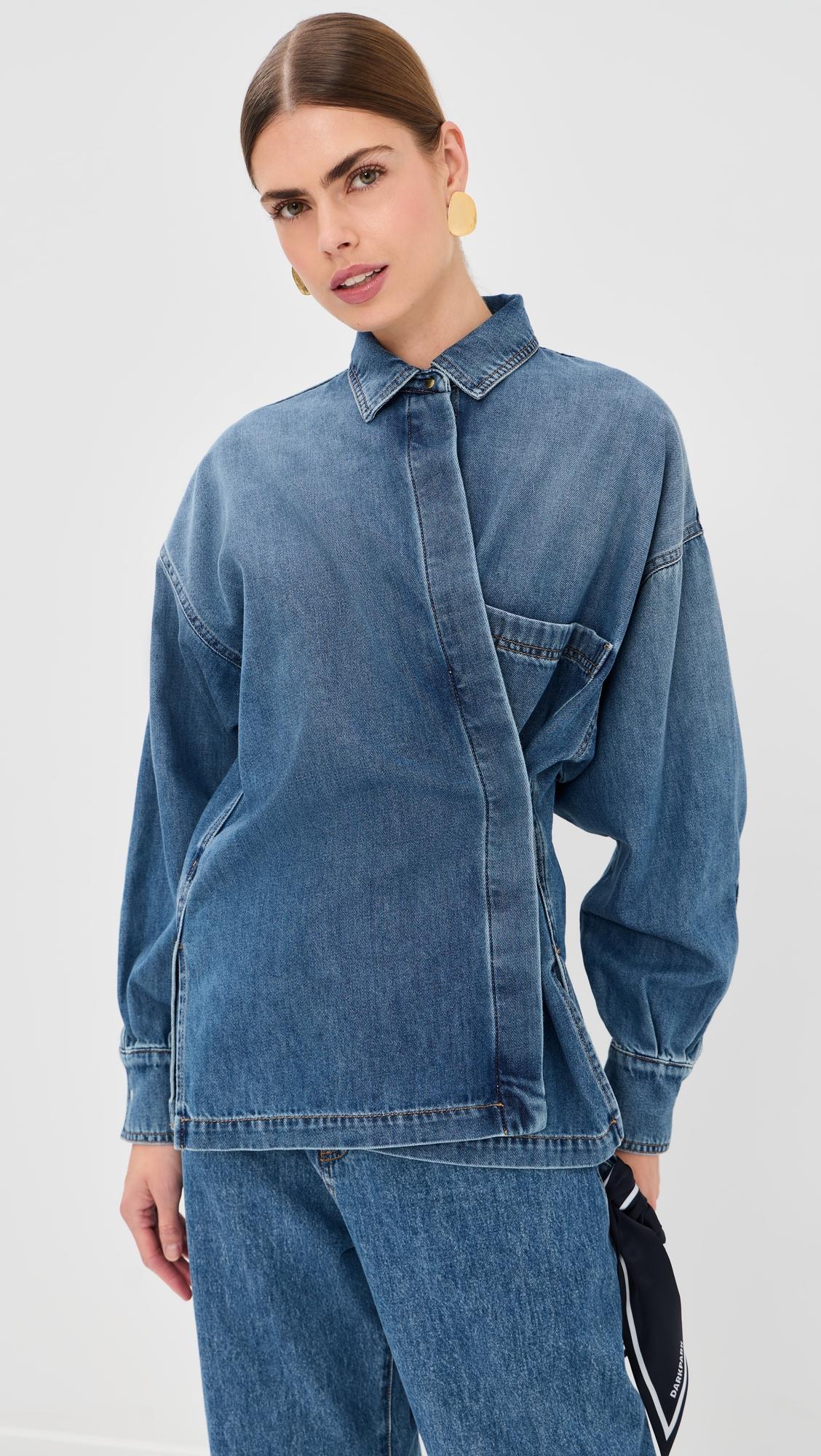 Paola Tencel Denim Wrapped Shirt by DARKPARK
