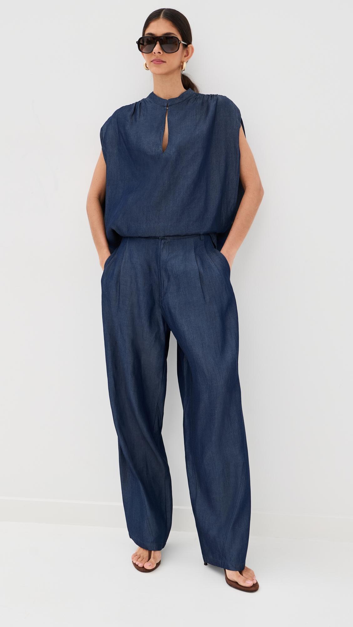 Phebe Chambray Wide Leg Pants by DARKPARK