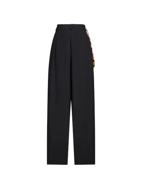 Phebe beaded wide-leg trousers by DARKPARK