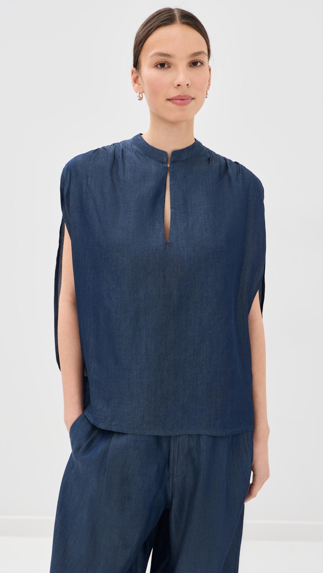 Tracy Chambray Sleeveless Blouse by DARKPARK