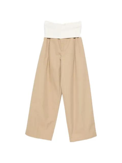 Wendy fold-over pleated trousers by DARKPARK