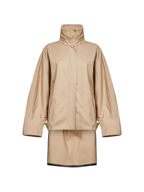 asymmetric batwing-sleeve coat by DARKPARK