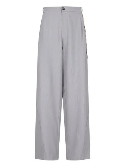 chain-detailed straight trousers by DARKPARK