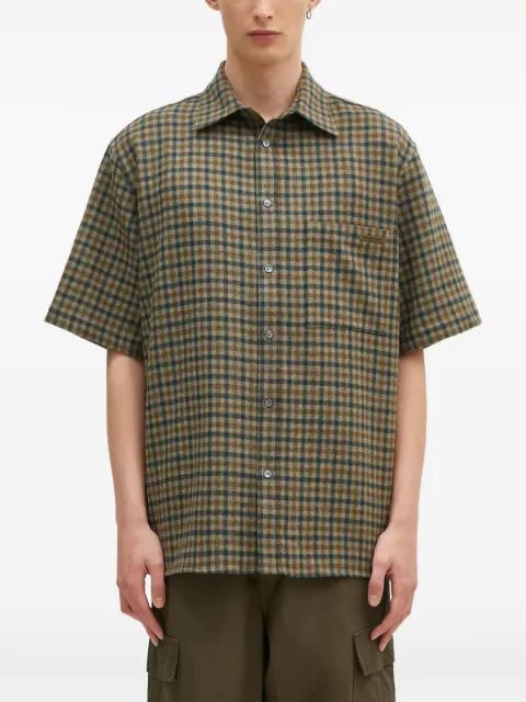 checked short-sleeve shirt by DARKPARK