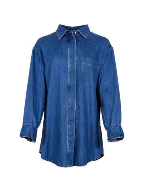 chest-pocket denim shirt by DARKPARK